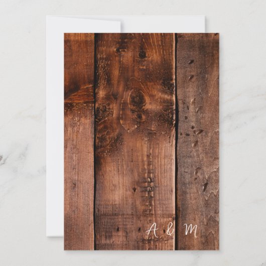 Rustieke houten koppels Ik doe BBQ verlovingsfeest Kaart (Achterkant)