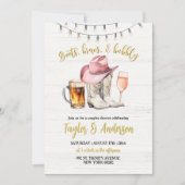 Rustieke houten laarzen, brouwsels en bubble paar  kaart (Voorkant)