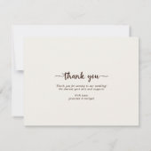 Rustieke houten lampen kanten nieuwe Mr. Mrs. Dank Bedankkaart (Achterkant)