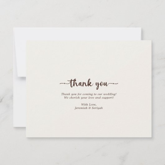 Rustieke houten lampen kanten nieuwe Mr. Mrs. Dank Bedankkaart (Achterkant)