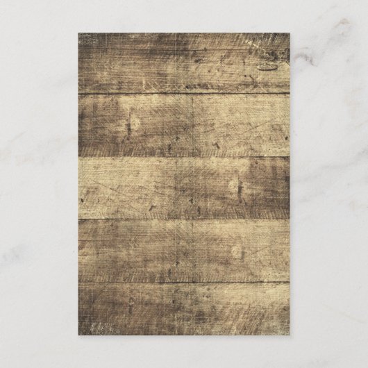 Rustieke Houten Land Bruiloft Details / Routebesch Informatiekaartje (Achterkant)