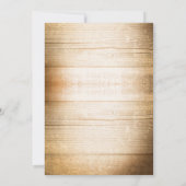 rustieke houten land bruiloft uitnodigingen (Achterkant)