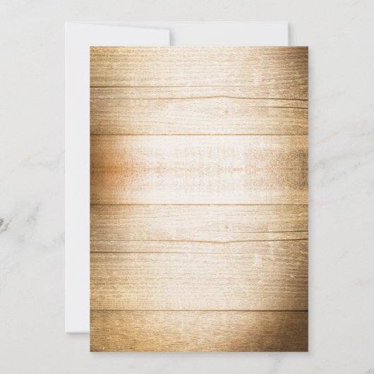 rustieke houten land bruiloft uitnodigingen (Achterkant)