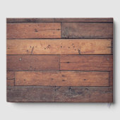 Rustieke Houten Landelijke Boerderij Trouwmonogram Gastenboek (Achterkant)