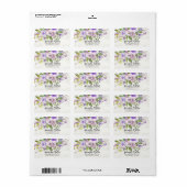 Rustieke houten lavendel Paarse retour adreslabel Etiket (Full Sheet)