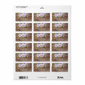 Rustieke houten lavendel Paarse retour adreslabel Etiket (Full Sheet)