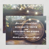 Rustieke houten lichten Baby's Breath repetitie di Kaart (Voorkant / Achterkant)