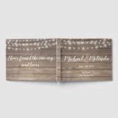 Rustieke houten Lichten Bruiloft Gastenboek (Volledig)