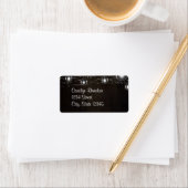 Rustieke Houten Lichten Bruiloft Retouradres Label (Insitu)