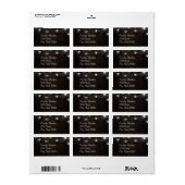 Rustieke Houten Lichten Bruiloft Retouradres Label (Full Sheet)