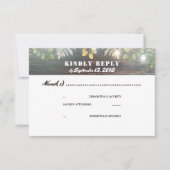 Rustieke Houten Lichten Bruiloft RSVP (Voorkant)