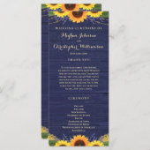 Rustieke Houten Lichten Kant Marine Zonnebloem Bru Programmakaart (Voorkant / Achterkant)