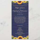 Rustieke Houten Lichten Kant Marine Zonnebloem Bru Programmakaart (Voorkant)