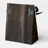 Rustieke Houten Lichten Monogram Dank u Bruiloft Bedankdoosjes (Achterkant)