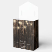 Rustieke Houten Lichten Monogram Dank u Bruiloft Bedankdoosjes (Geopend)