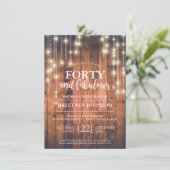 Rustieke houten lichten | Veertig & Fabulous Verja Kaart (Staand voorkant)