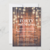 Rustieke houten lichten | Veertig & Fabulous Verja Kaart (Voorkant)