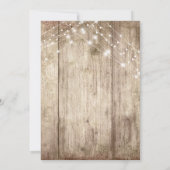 Rustieke Houten Lichten We Zijn Gevlucht Typografi Kaart (Achterkant)