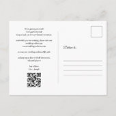 Rustieke Houten Lichtjes Kalender QR Code Bewaar d Aankondigingskaart (Achterkant)