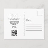 Rustieke Houten Lichtjes Kalender QR Code Save the Aankondigingskaart (Achterkant)