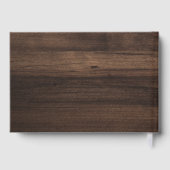 Rustieke houten look foto bruiloft gastenboek (Achterkant)