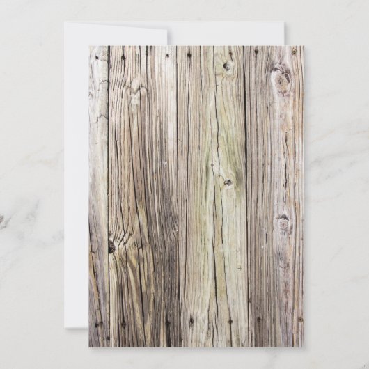 Rustieke houten look uitnodiging (Achterkant)