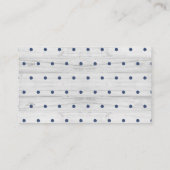 Rustieke houten luier Raffle Ticket, blauw, grijs Informatiekaartje (Achterkant)