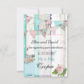 Rustieke Houten Mason Jar Shabby Bruiloft Uitnodig Kaart (Voorkant)