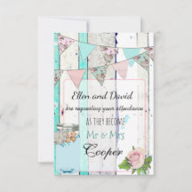 Rustieke Houten Mason Jar Shabby Bruiloft Uitnodig