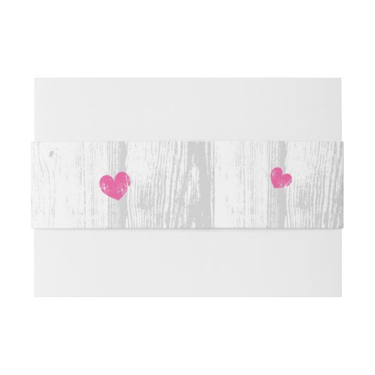 Rustieke houten metselaar bruiloft envelop buik ba uitnodigingen wikkel (Achterkant Voorbeeld)