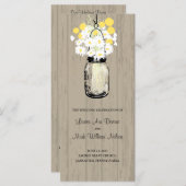 Rustieke houten metselaar en Wildflower Programma Programmakaart (Voorkant / Achterkant)