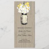 Rustieke houten metselaar en Wildflower Programma Programmakaart (Voorkant)