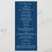 Rustieke houten metselaar en Wildflower Programma Programmakaart (Achterkant)