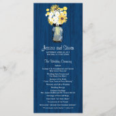 Rustieke houten metselaar en Wildflower Programma Programmakaart (Voorkant)