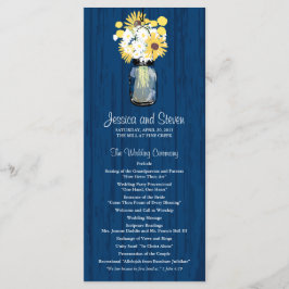 Rustieke houten metselaar en Wildflower Programma Programmakaart