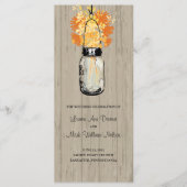 Rustieke houten metselaar en Wildflower Programma Programmakaart (Voorkant)