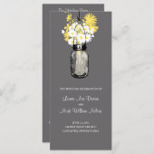 Rustieke houten metselaar en Wildflower Programma Programmakaart (Voorkant / Achterkant)