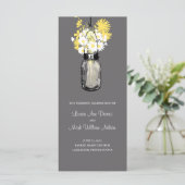 Rustieke houten metselaar en Wildflower Programma Programmakaart (Staand voorkant)