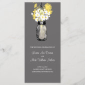 Rustieke houten metselaar en Wildflower Programma Programmakaart (Voorkant)