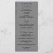 Rustieke houten metselaar en Wildflower Programma Programmakaart (Achterkant)