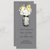 Rustieke houten metselaar en Wildflower Programma Programmakaart (Voorkant / Achterkant)