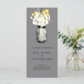 Rustieke houten metselaar en Wildflower Programma Programmakaart (Staand voorkant)