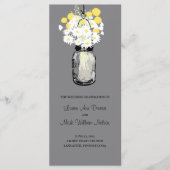 Rustieke houten metselaar en Wildflower Programma Programmakaart (Voorkant)