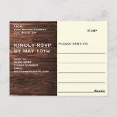 Rustieke houten metselaar String Lights verlovings Briefkaart (Achterkant)