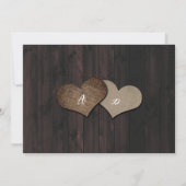 Rustieke houten metselaar zonnebloem bewaar de dat save the date (Achterkant)