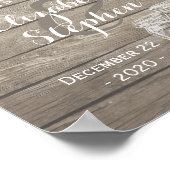 Rustieke Houten Metselaars Pot String Licht Trouw  Poster (Hoek)