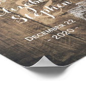 Rustieke Houten Metselaars Pot String Licht Trouw  Poster (Hoek)