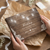 Rustieke Houten Metselaars Pot String Lichtjes Kan Gastenboek