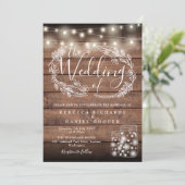 Rustieke Houten Metselaars Pot String Lichtjes Scr Kaart (Staand voorkant)