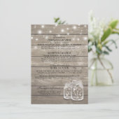 Rustieke Houten Metselaarslamp Slingerlichte Weddi Informatiekaartje (Staand voorkant)